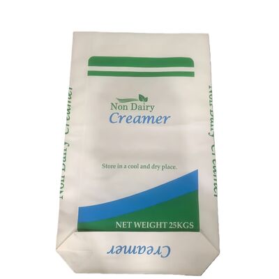 คุณภาพ  Food-Grade Paper Open Mouth Bag with  Block Bottom for 25kg Non Dairy Creamer โรงงาน