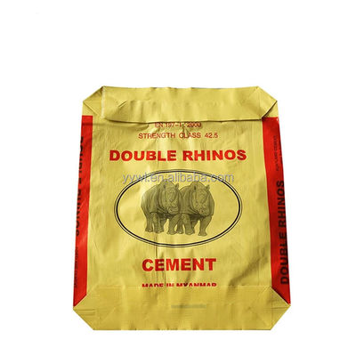25KG 40KG 50KG PP ถุงเปล่าซีเมนต์ Ad Star Block Bottom Valve ถุงกระสอบ