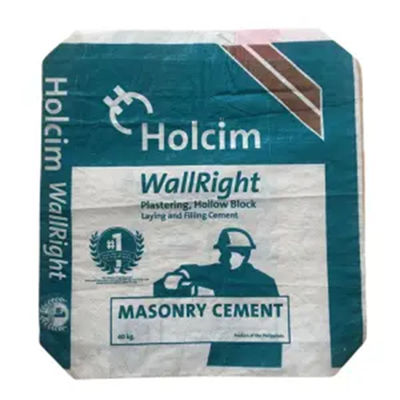 Ad Star ถุง PP ทอลามิเนตปิดกั้นถุงกระสอบ PP ซีเมนต์ด้านล่าง 25KG 40KG 50KG