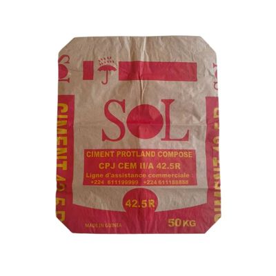 ถุงกระดาษ 2 ชั้น 20 กก. ซีเมนต์กันน้ำ ถุงกระดาษหลายผนังพร้อมกาว