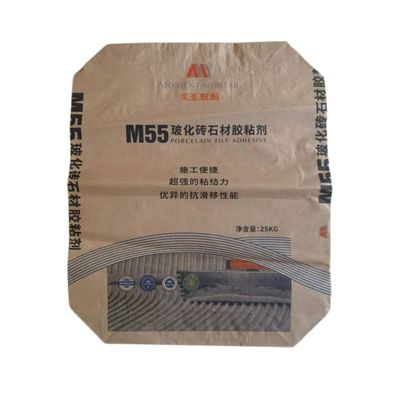 กระสอบกระดาษ 2 ชั้น Multiwall ถุงคอนกรีตกันน้ำ 20 กก. ISO9001 พร้อมกาว