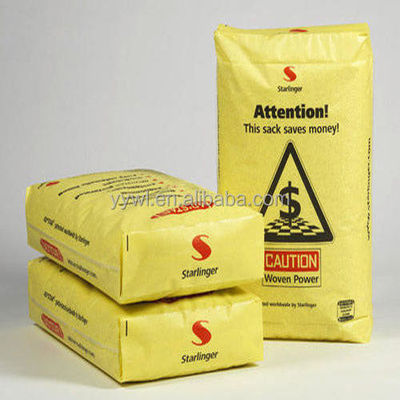 ขายร้อน 20KG 25KG 40KG 50KG PP Valve Block ถุงซีเมนต์เปล่าด้านล่างผลิตในจีน