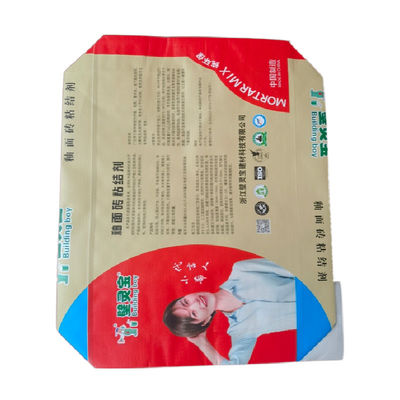 บล็อกซีเมนต์ด้านล่าง BOPP ถุงทอลามิเนตถุงวาล์ว PP 25KG 40KG 50KG