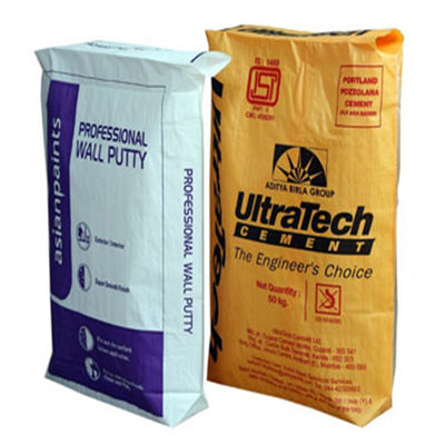 ถุงบรรจุภัณฑ์ซีเมนต์เปล่า 20KG 40KG 50KG PP Block Bottom Valve Bag