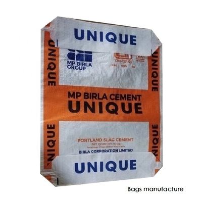 ถุง PP เปล่าพิมพ์ลายทอสำหรับบรรจุภัณฑ์ซีเมนต์ Motar Plaster