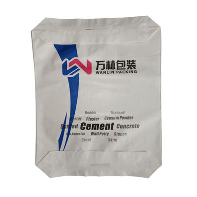 20KG-50KG PE แหลม PP กระเป๋าซีเมนต์เนื้อผงที่มีบล็อกวาล์วด้านล่างและ ISO9001 การรับรอง
