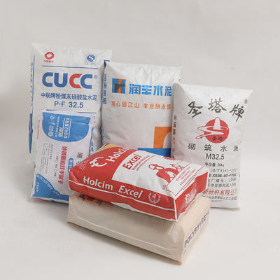 25 กิโลกรัม 50 กิโลกรัม Eco Friendly Woven Empty Bag Of Cement กระเป๋าปลาสติกซีเมนต์