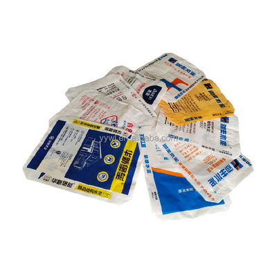 กระเป๋าซีเมนต์ด้านล่างสี่เหลี่ยม Custom 20Kg Polypropylene Tile Adhesive Woven Valve Bag