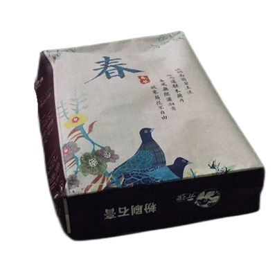 สีสัน Bopp พิมพ์ PP กระเป๋าวาล์วเนื้อสําหรับ 20kg 25kg 30kg ผสมแห้ง