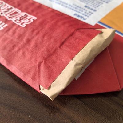 โลโก้ที่กำหนดเอง 3 ชั้น กระดาษ 80GSM พร้อมถุงวาล์วกระดาษหลายชั้น 1 ชั้นฟิล์ม สำหรับกาวติดกระเบื้องชนิดแห้ง 20 กก.