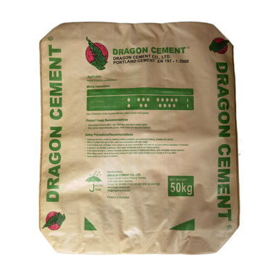 25 KG 40 KG 50 KG กระเป๋าซีเมนต์พับ PP วาล์ว กระเป๋าว่าง อุตสาหกรรม Flexo Printing Packaging