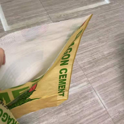25 KG 40 KG 50 KG กระเป๋าซีเมนต์พับ PP วาล์ว กระเป๋าว่าง อุตสาหกรรม Flexo Printing Packaging