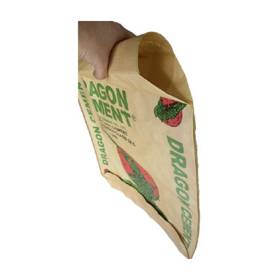 25 KG 40 KG 50 KG กระเป๋าซีเมนต์พับ PP วาล์ว กระเป๋าว่าง อุตสาหกรรม Flexo Printing Packaging