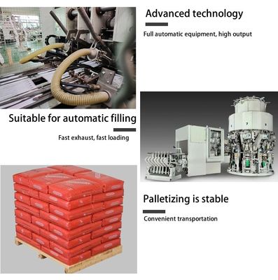 กระเป๋าด้านล่างสี่เหลี่ยม 50KG 40KG 25KG 20Kg กระเป๋าปลาสติกซีเมนต์ พิมพ์กระเป๋าซีเมนต์เปล่า อุตสาหกรรมและ ISO9001 2015 รับรอง