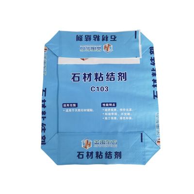 กระสอบวาล์วสาน PP พร้อมความจุ 50 กก. 40 กก. 25 กก. สำหรับปูนซีเมนต์และวัสดุก่อสร้าง