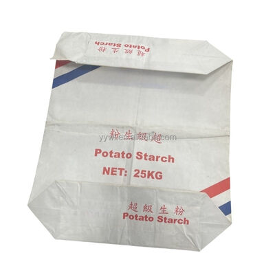 กระเป๋ากระดาษหลายผนังเกรดอาหาร พร้อมกระเป๋าปิดเสียงกันความชื้น สําหรับพริกฝรั่งและพริกข้าวโพด 25 กิโลกรัม