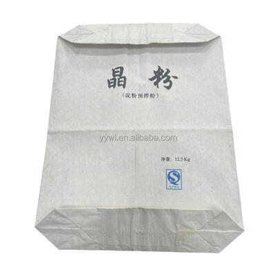Food Grade Paper Bag with Sonic Seal Sleeve Moisture Proof for 25KG Potato Starch and Corn Starch