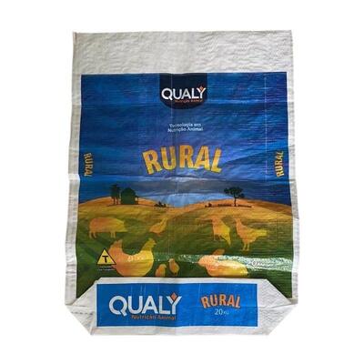 ถุงอาหารสัตว์พิมพ์ BOPP แบบเปิดด้านบน ก้นสี่เหลี่ยม กันน้ำ ถุงสาน PP สำหรับอาหารสัตว์เลี้ยง