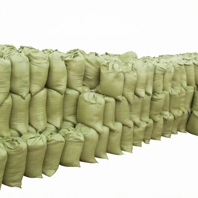 ถุงทรายกัน UV 50LB 25kg 50kg ถุงผ้า PP สําหรับทรายและการก่อสร้างเกษตร