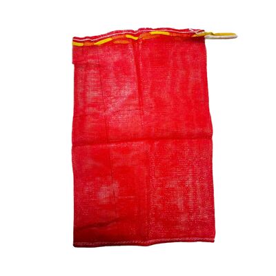 Potato Packaging Leno Mesh Bag Red PP Woven Leno Mesh Bag with Drawstring for Potato Packaging